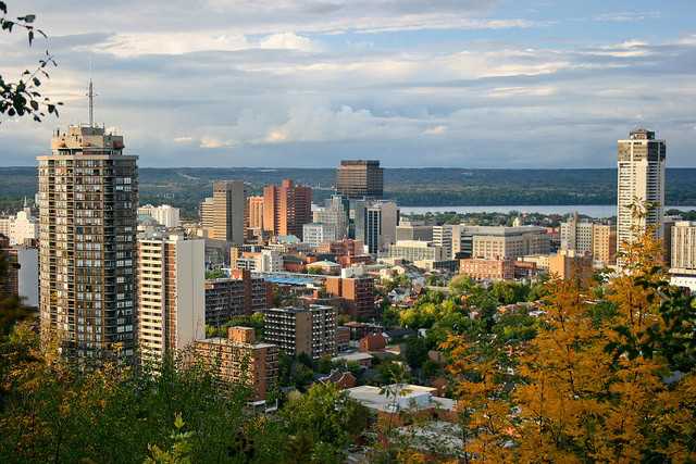 Hamilton skyline view